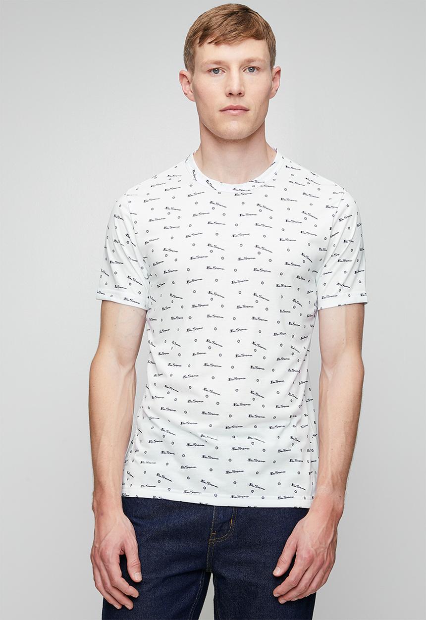 Ben Sherman - Ben Tar Aop Tee Shirt - White
