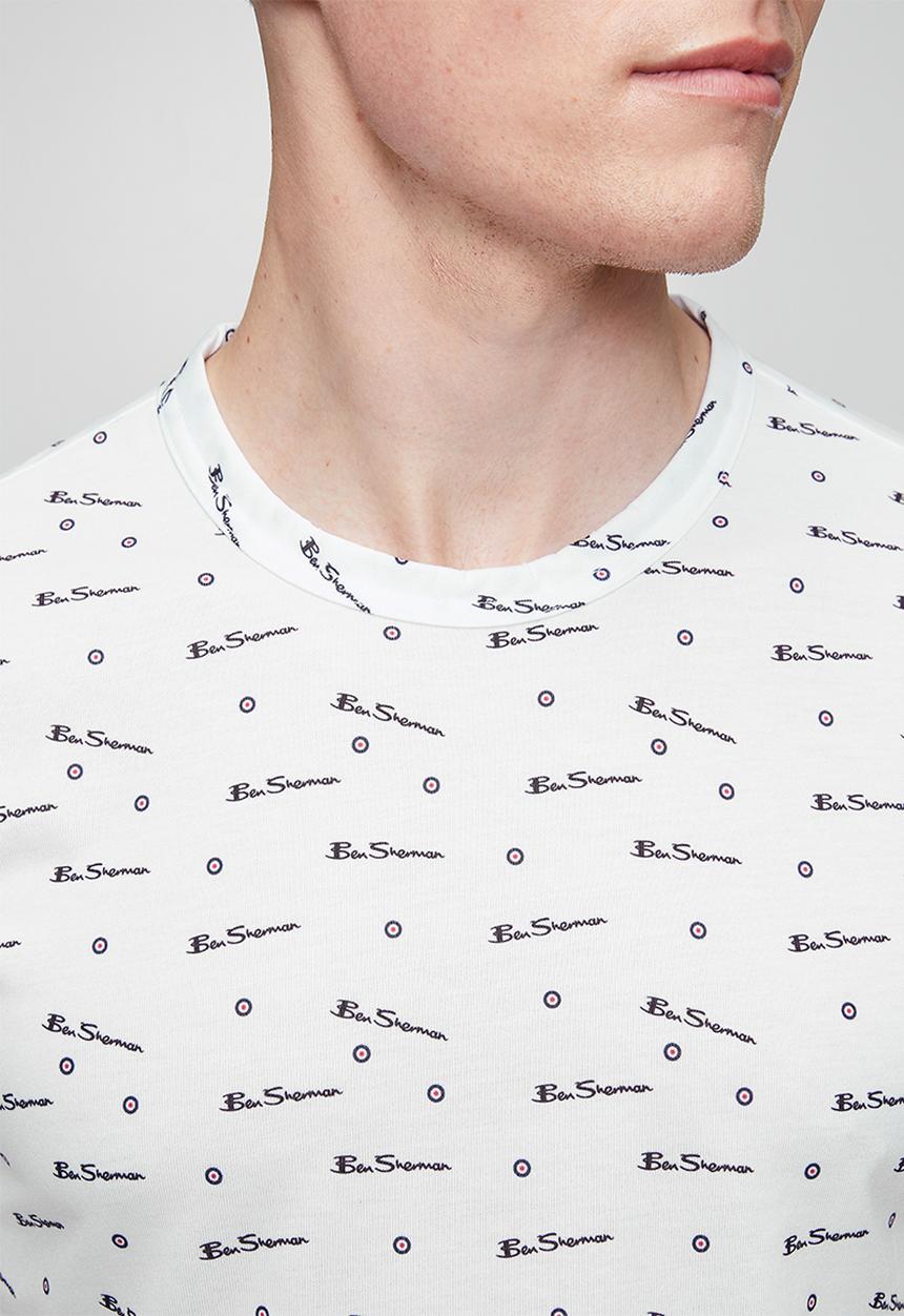 Ben Sherman - Ben Tar Aop Tee Shirt - White