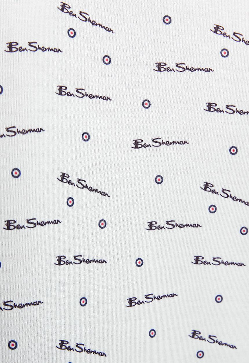 Ben Sherman - Ben Tar Aop Tee Shirt - White