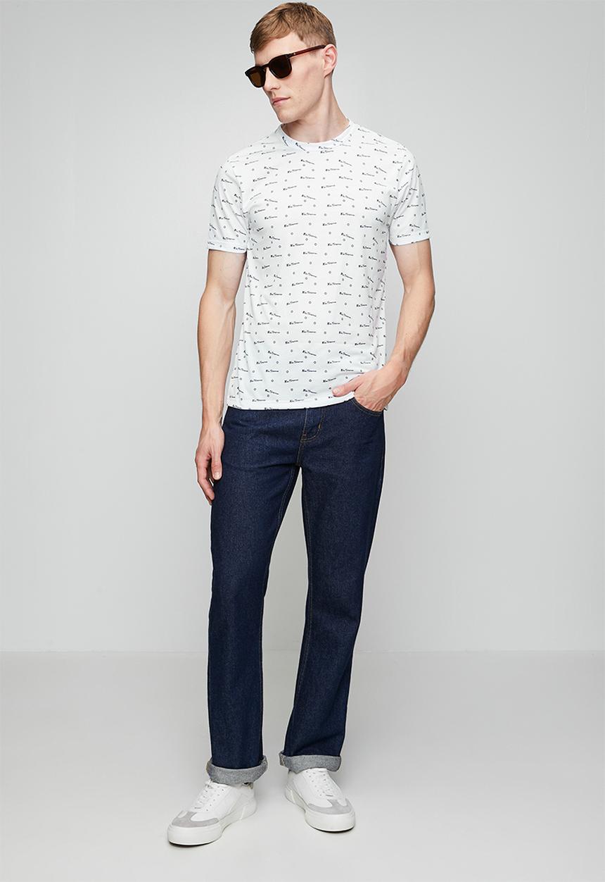 Ben Sherman - Ben Tar Aop Tee Shirt - White