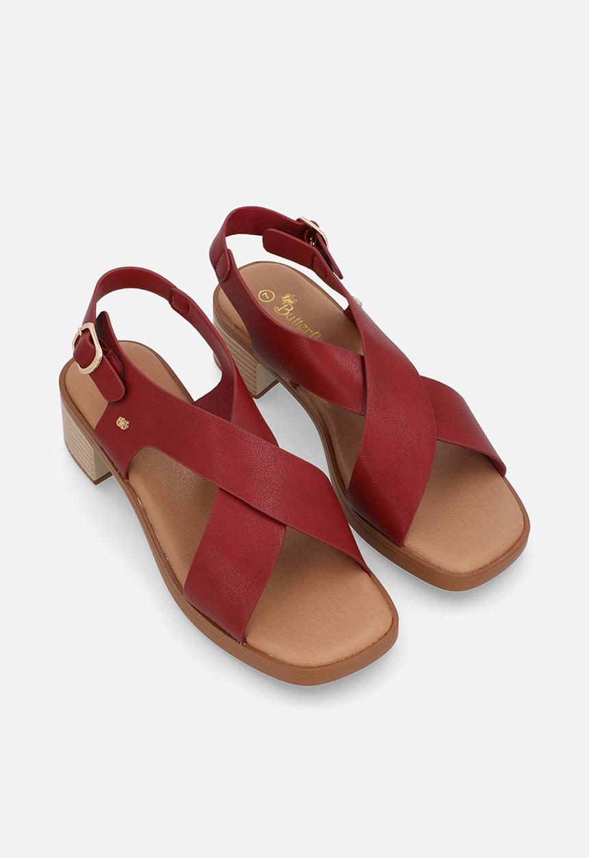 Butterfly Classics - Esmee 1 cross strap heel - red