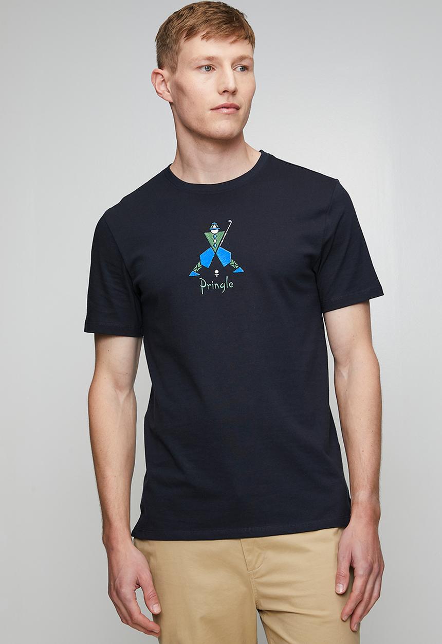 Pringle of Scotland - Pringle Stef Embroidery Tee - Navy