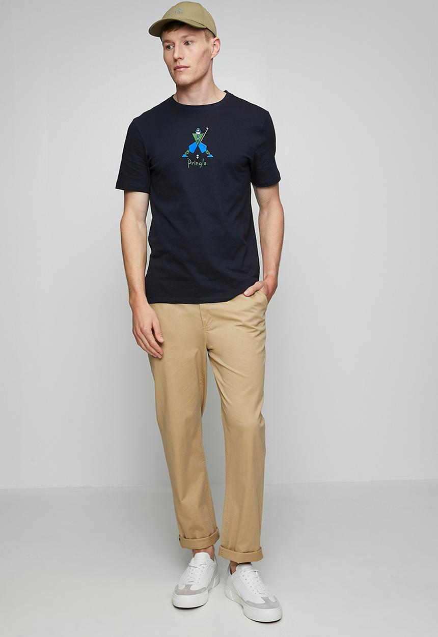 Pringle of Scotland - Pringle Stef Embroidery Tee - Navy