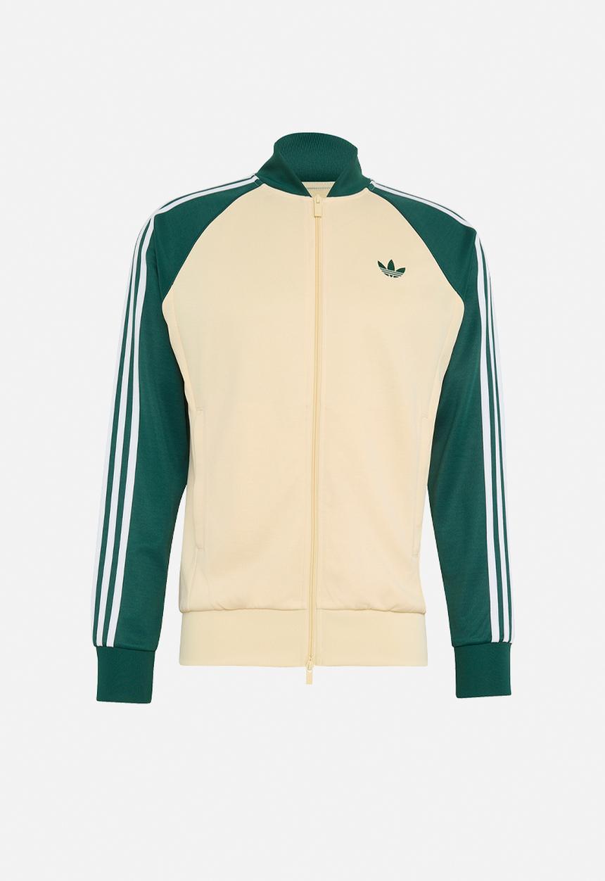 adidas Originals -  SST Track Top - Warm Vanilla / Collegiate Green