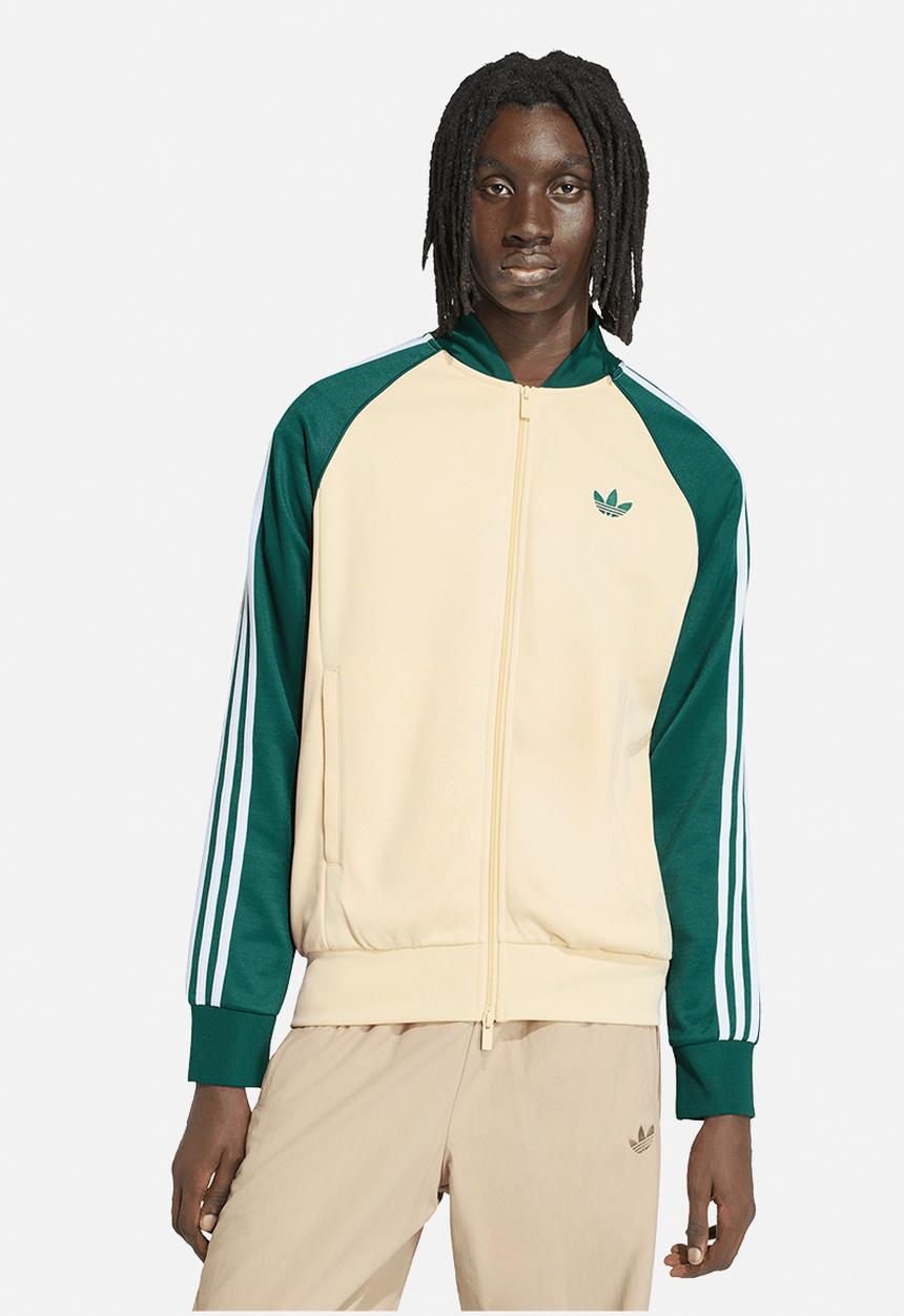 adidas Originals -  SST Track Top - Warm Vanilla / Collegiate Green