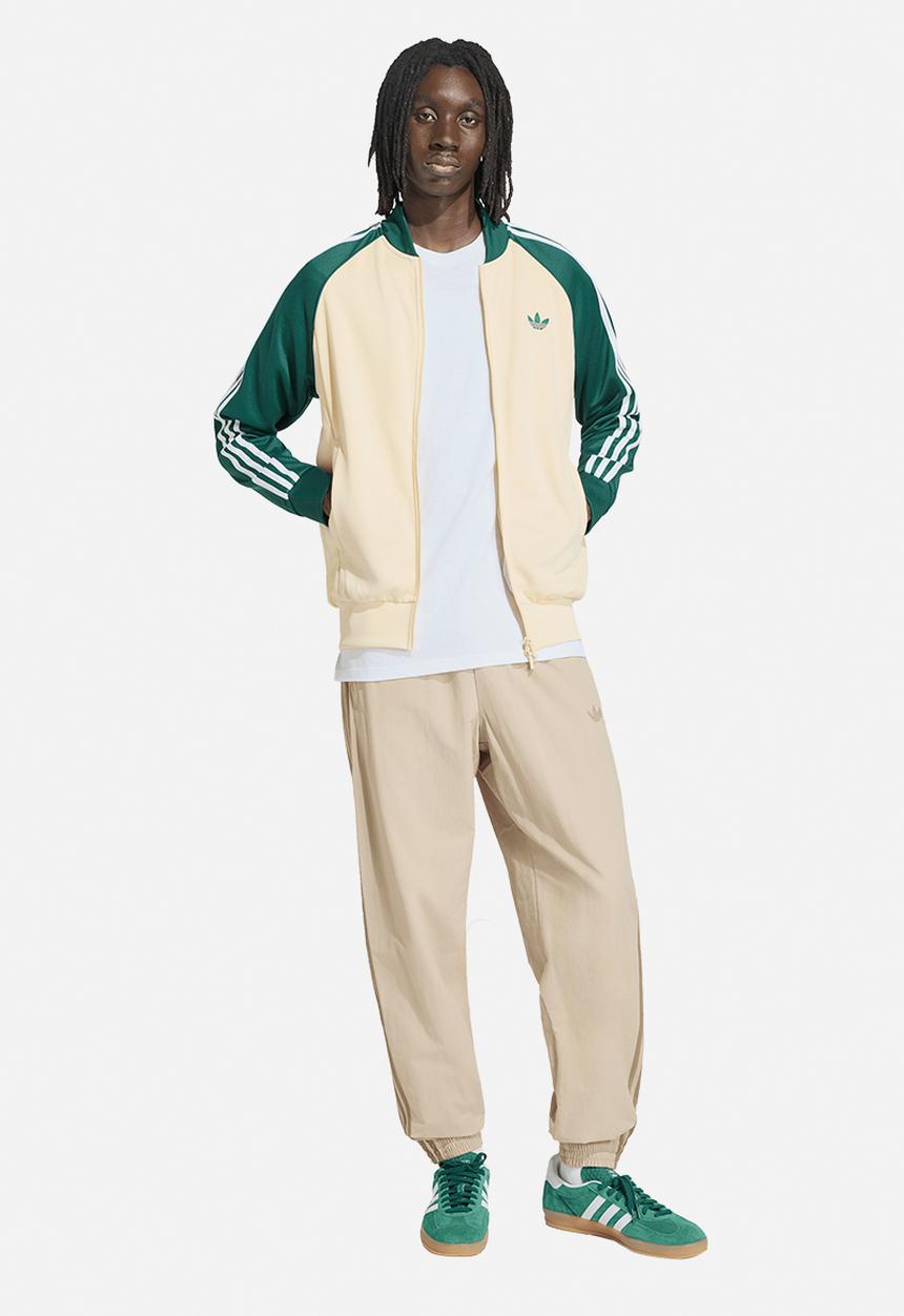 adidas Originals -  SST Track Top - Warm Vanilla / Collegiate Green