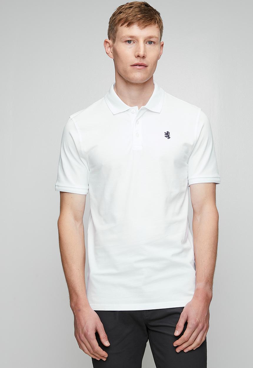 Pringle of Scotland - Pringle Adam Pique Golfer - White