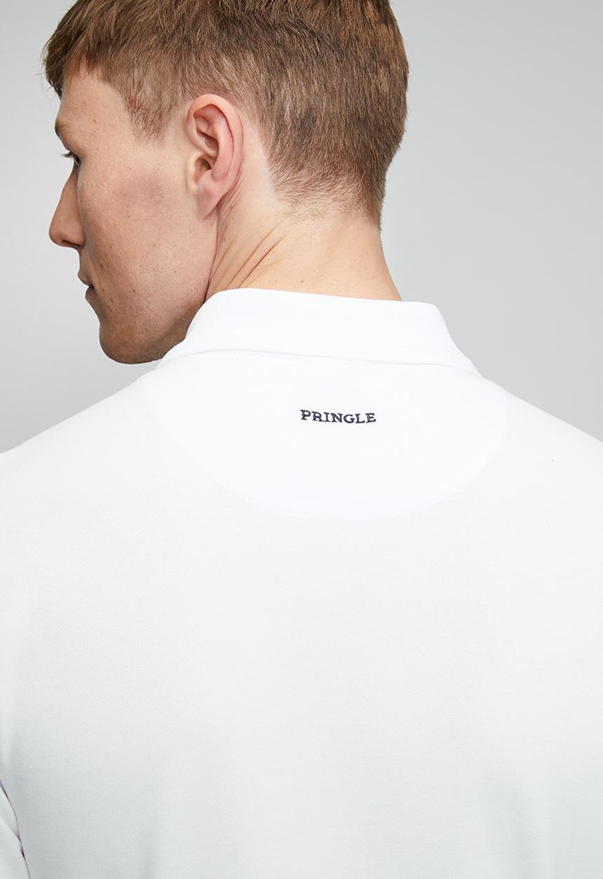 Pringle of Scotland - Pringle Adam Pique Golfer - White