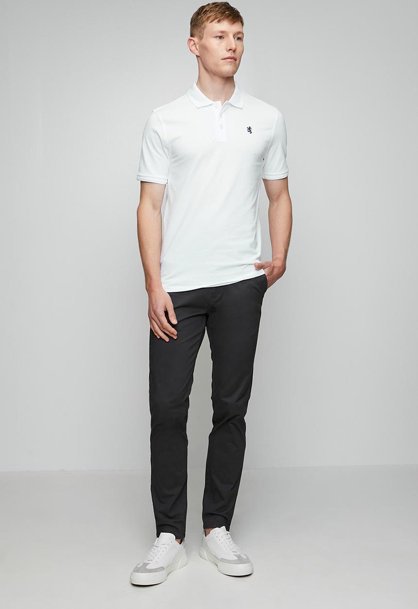 Pringle of Scotland - Pringle Adam Pique Golfer - White