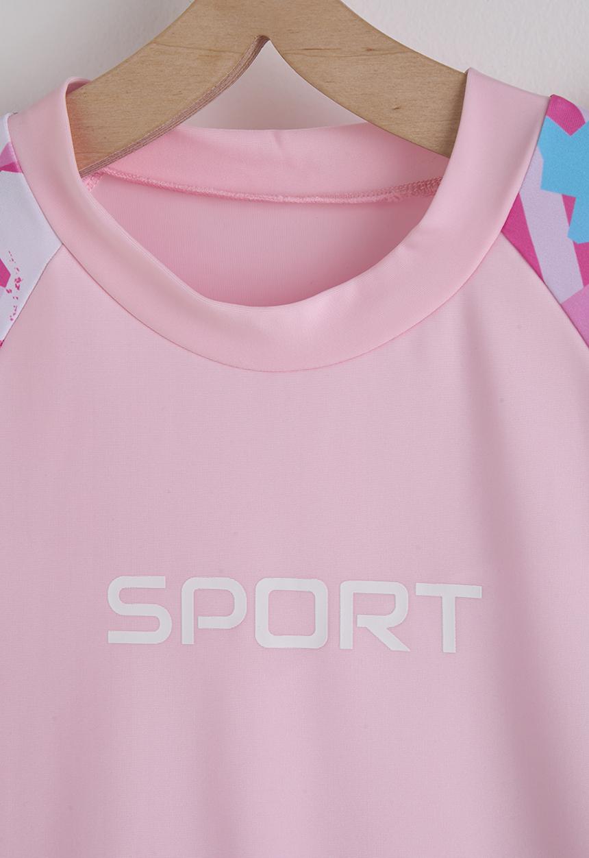 Pop Candy - Rash vest and board shorts -  pink/aop