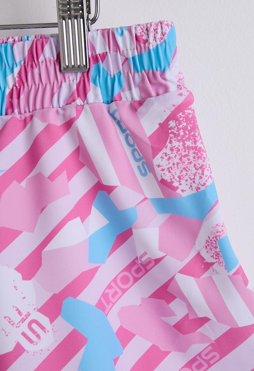 Pop Candy - Rash vest and board shorts -  pink/aop