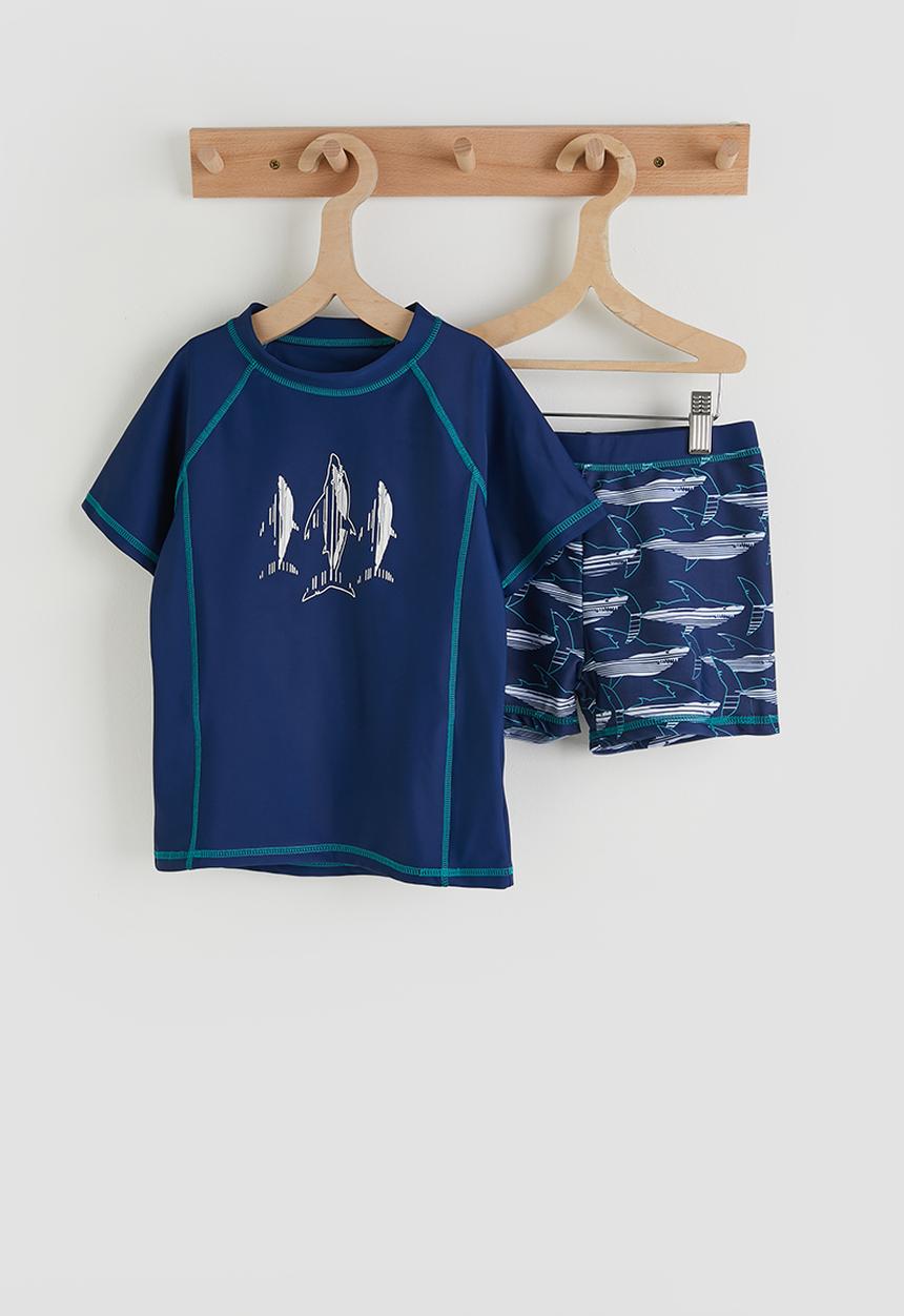 Pop Candy - Rash vest and board shorts -  light navy/aop