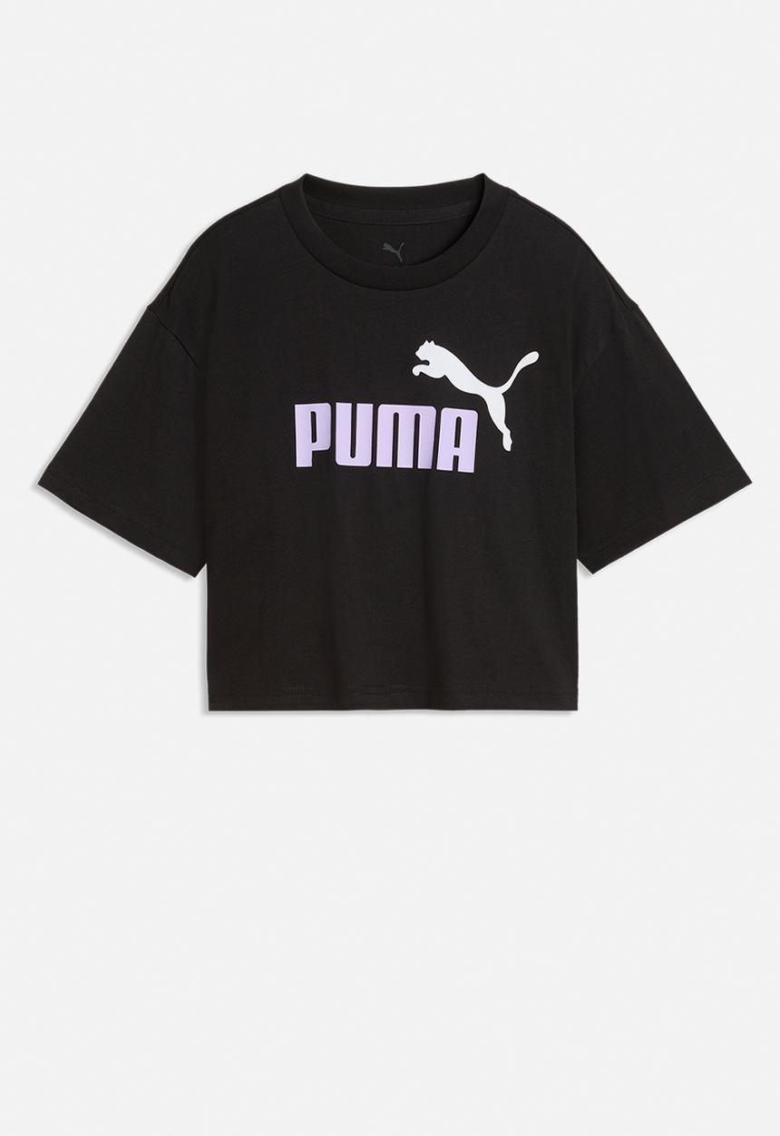 PUMA - Ess 2 Color No. 1 Logo Short Length Tee G - Puma Black-Light Lavender