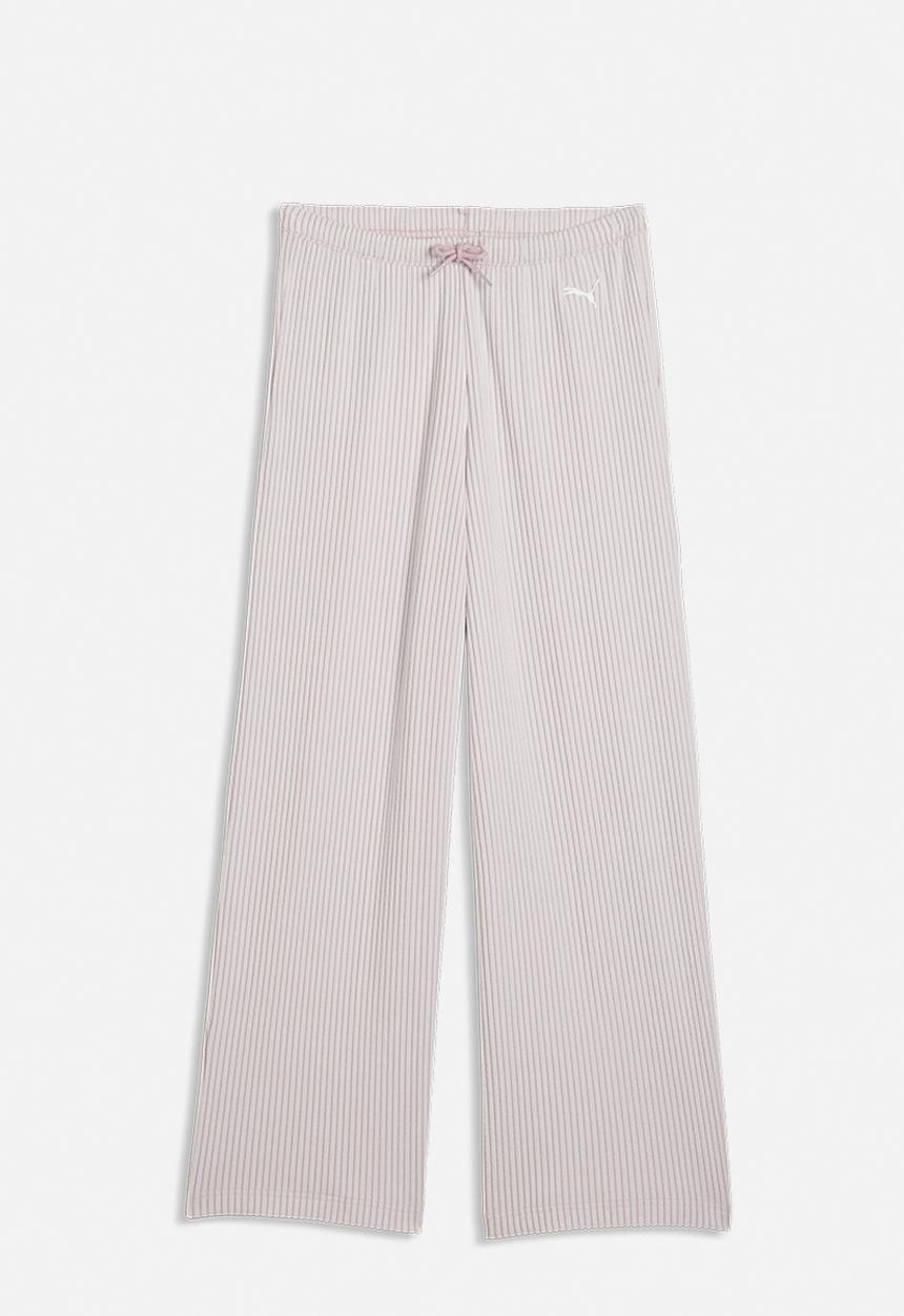 PUMA - Ess Ribbed Wide Leg Soft Touch Pants G - Misty Pink Heather