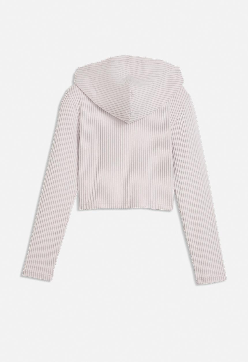 PUMA - Ess Ribbed Full-Zip Soft Touch Hoodie G - Misty Pink Heather