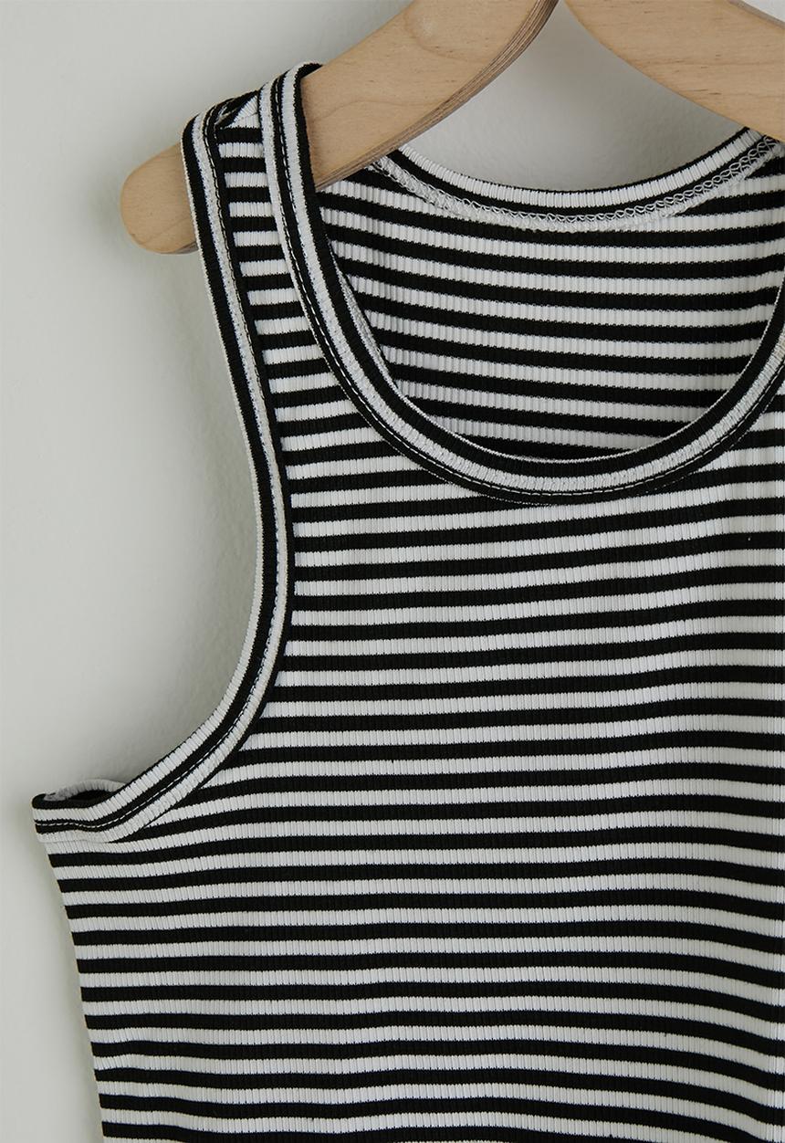Pop Candy - Tank top & shorts - black stripes
