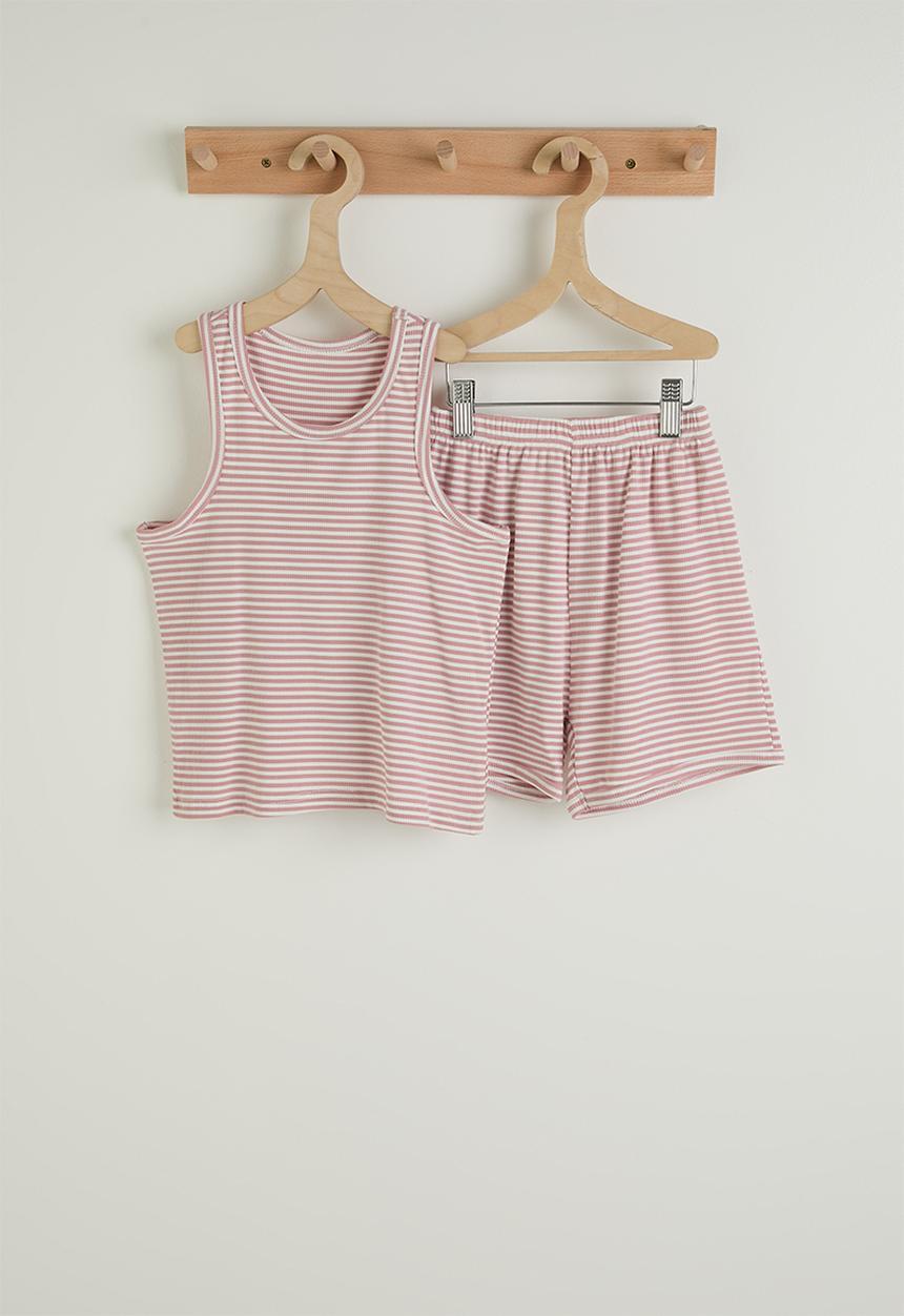 Pop Candy - Tank top & shorts - pink stripes