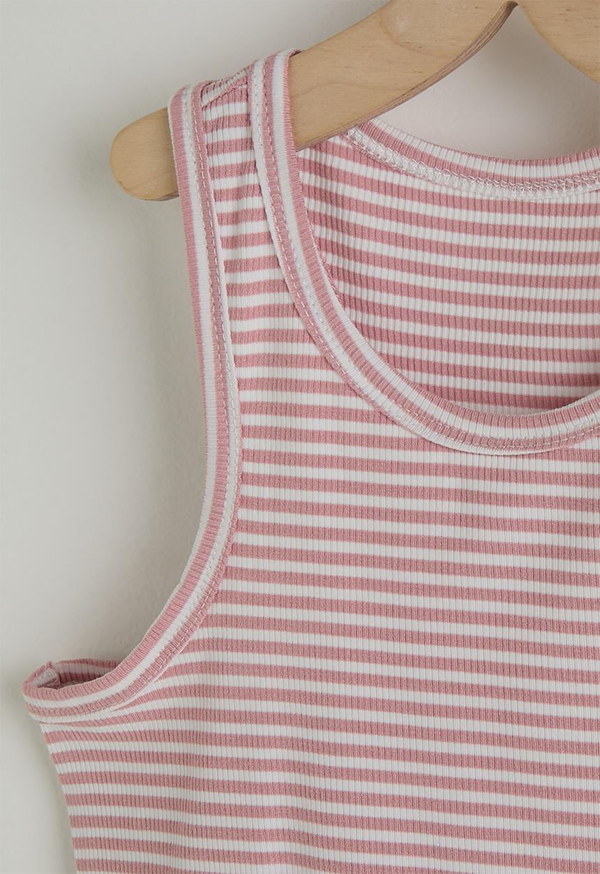 Pop Candy - Tank top & shorts - pink stripes