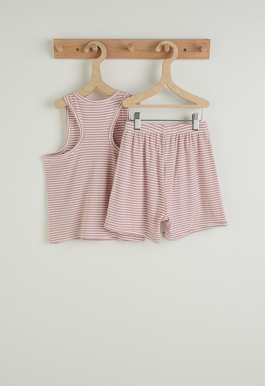 Pop Candy - Tank top & shorts - pink stripes