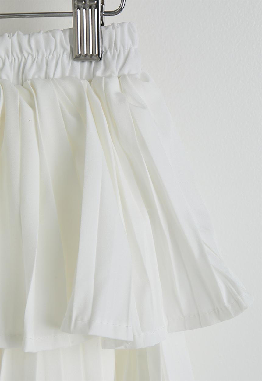 Pop Candy - Tee and skirt - peach and white