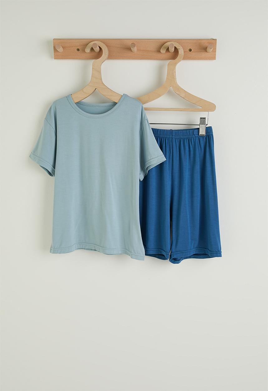 Pop Candy - Tee and shorts - blue