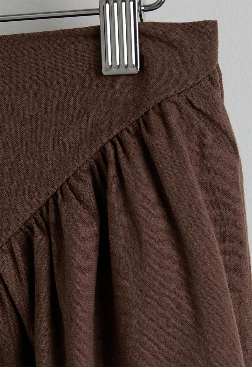 Pop Candy - Square neck top and basque skirt - chocolate