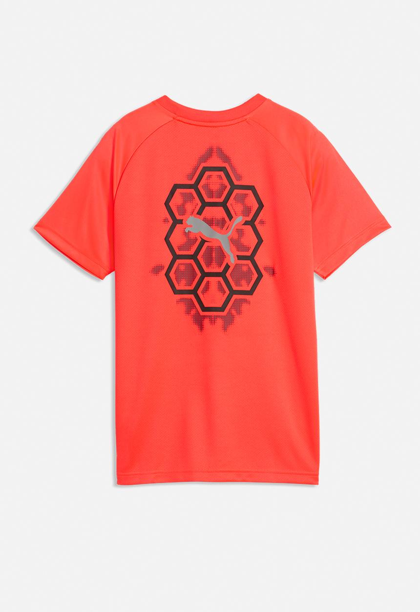PUMA - Active Sports Poly Back Graphic Tee B - Ultra Red
