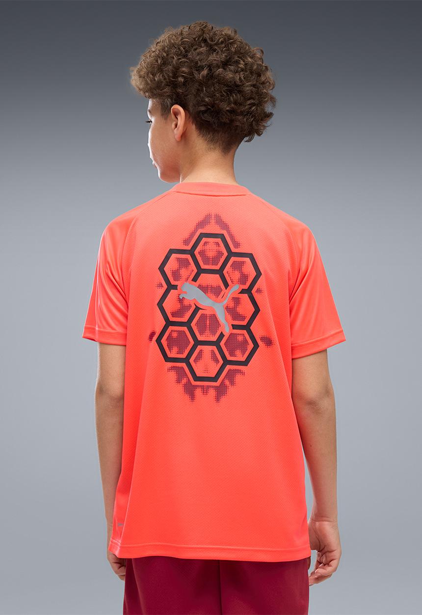 PUMA - Active Sports Poly Back Graphic Tee B - Ultra Red