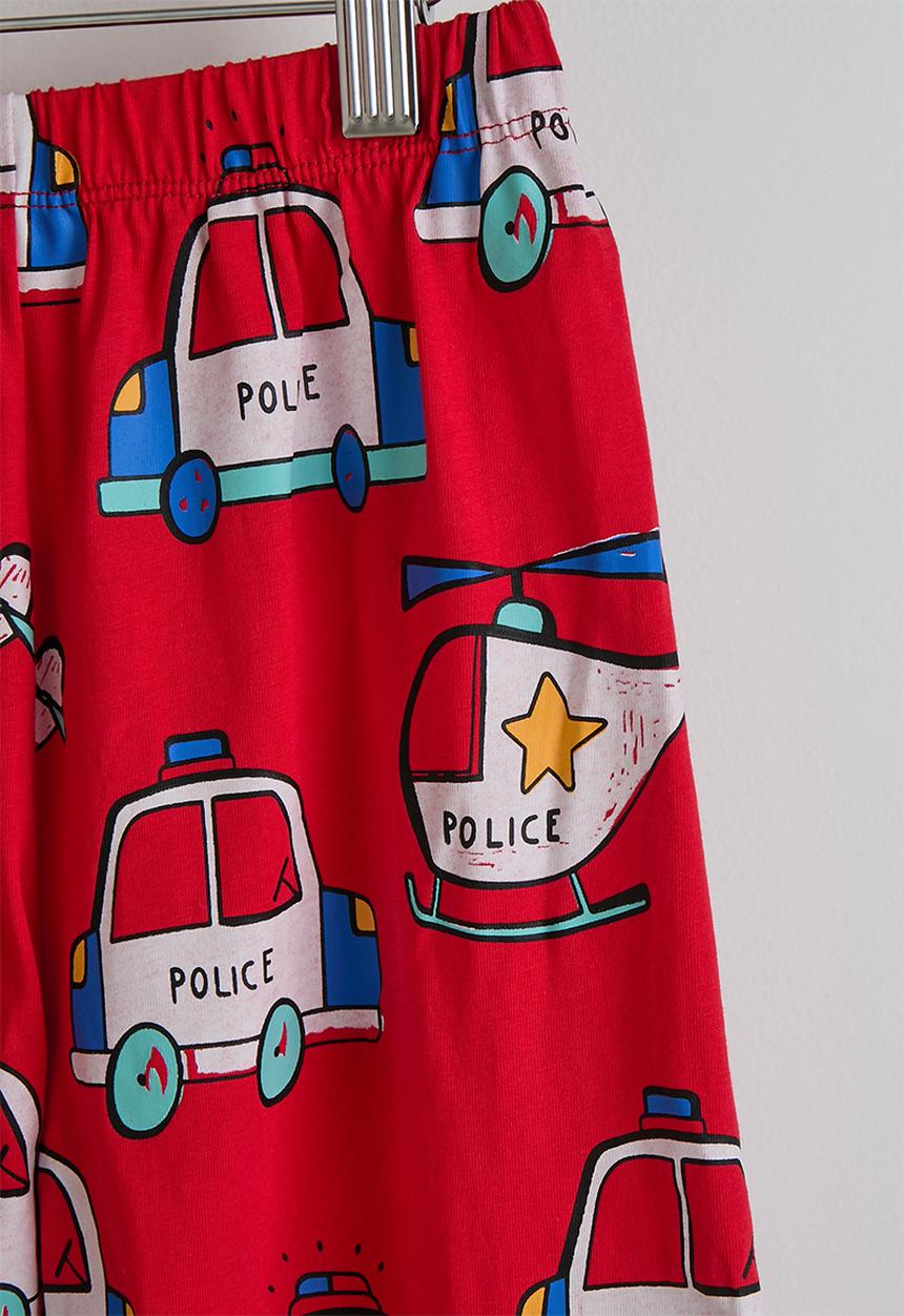Pop Candy - Tee and shorts - red/helicopter