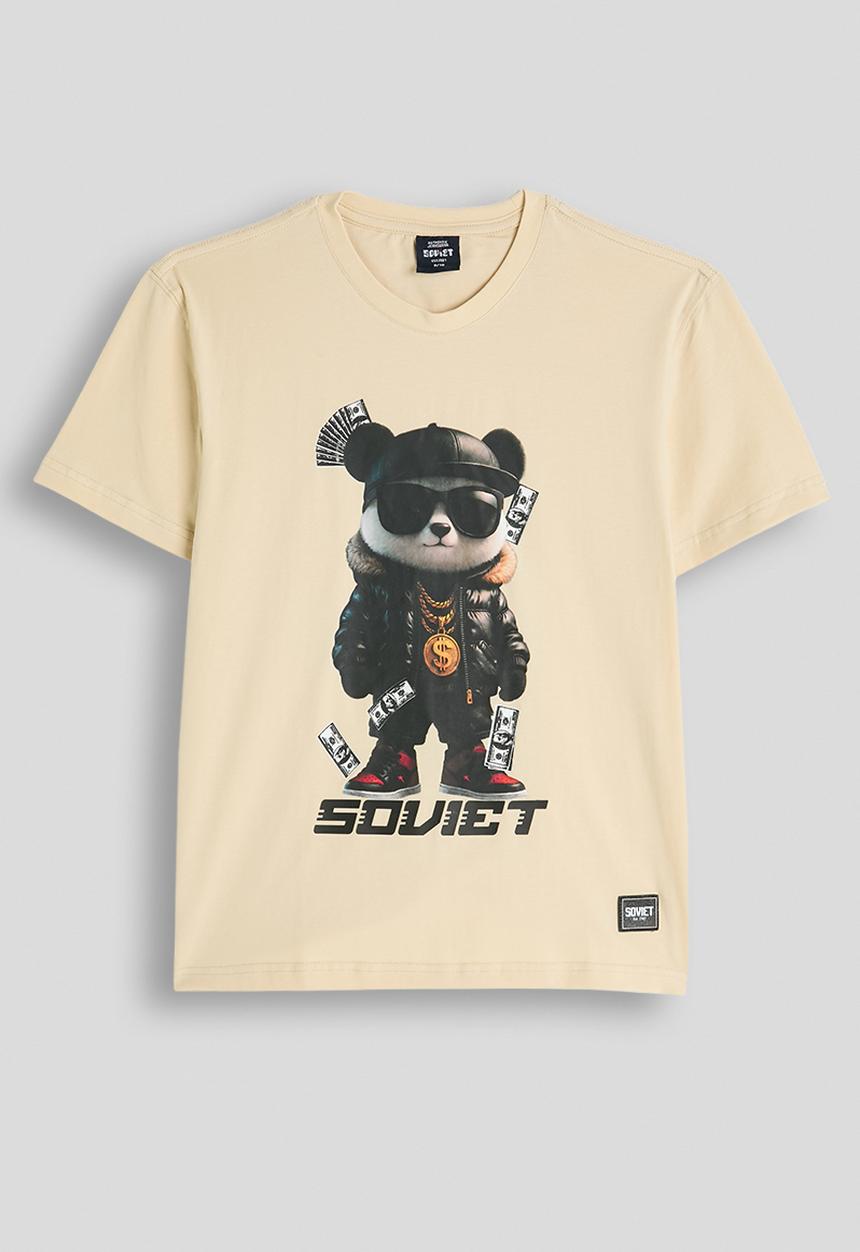 SOVIET - Boys Short sleeve Crew Neck Tee Box Fit - Ecru