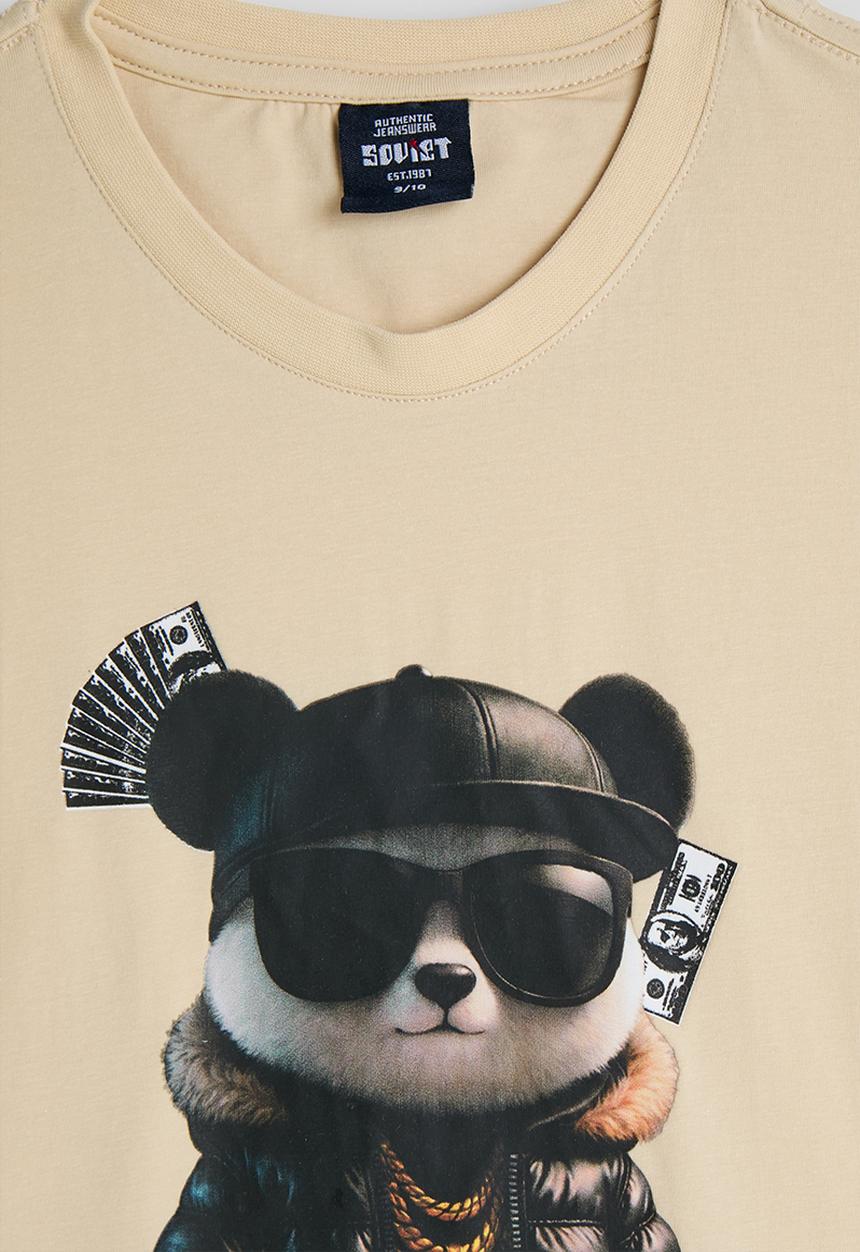 SOVIET - Boys Short sleeve Crew Neck Tee Box Fit - Ecru