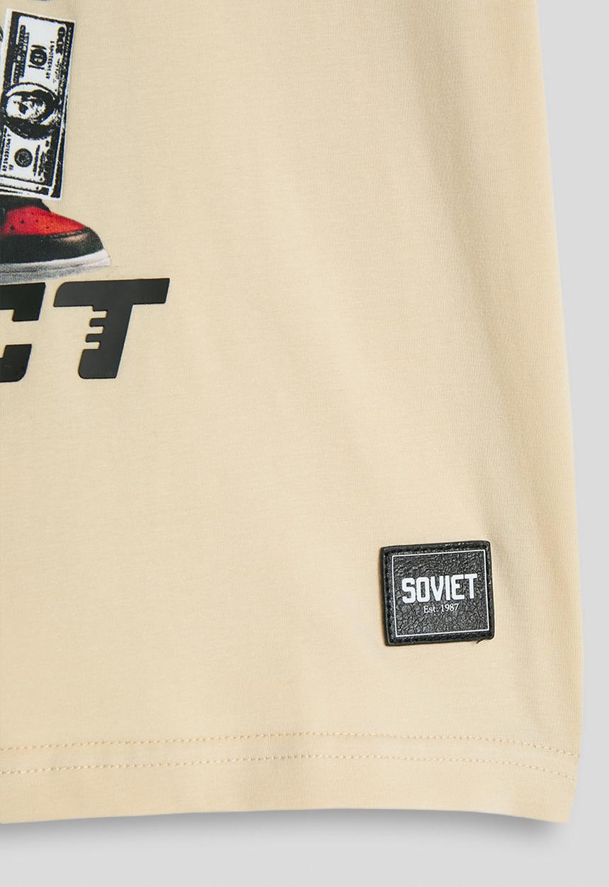 SOVIET - Boys Short sleeve Crew Neck Tee Box Fit - Ecru