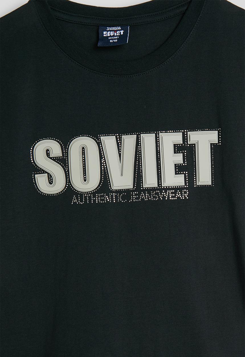 SOVIET - Boys Short sleeve Crew Neck Tee - Black