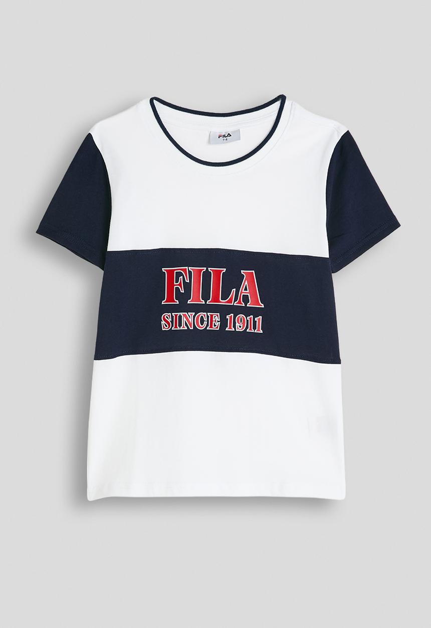 FILA - Ernie T-Shirt -White/Fila Blue/Fila Red