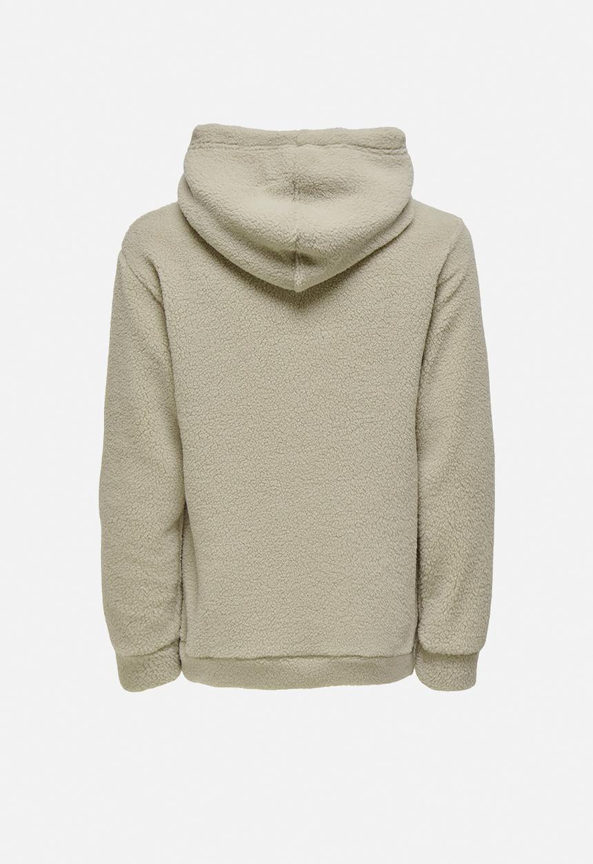 Only & Sons - Onsremy reg teddy hoodie sweat - silver lining
