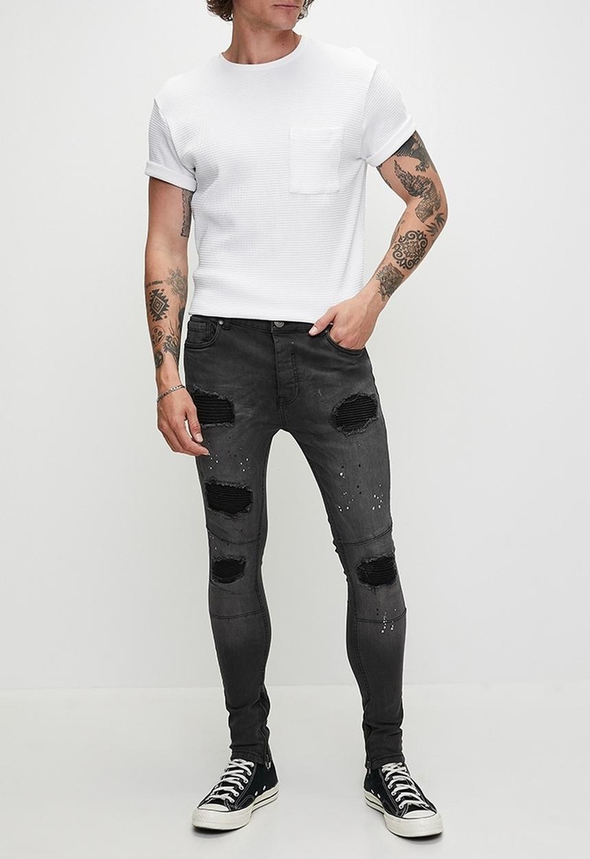 Brave Soul - Skinny Fit Jean - Charcoal Reg Length