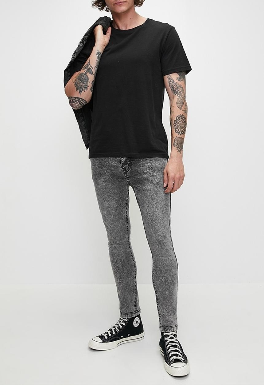 Brave Soul - Super Skinny Fit Denim Jean Acid Wash - Reg Length