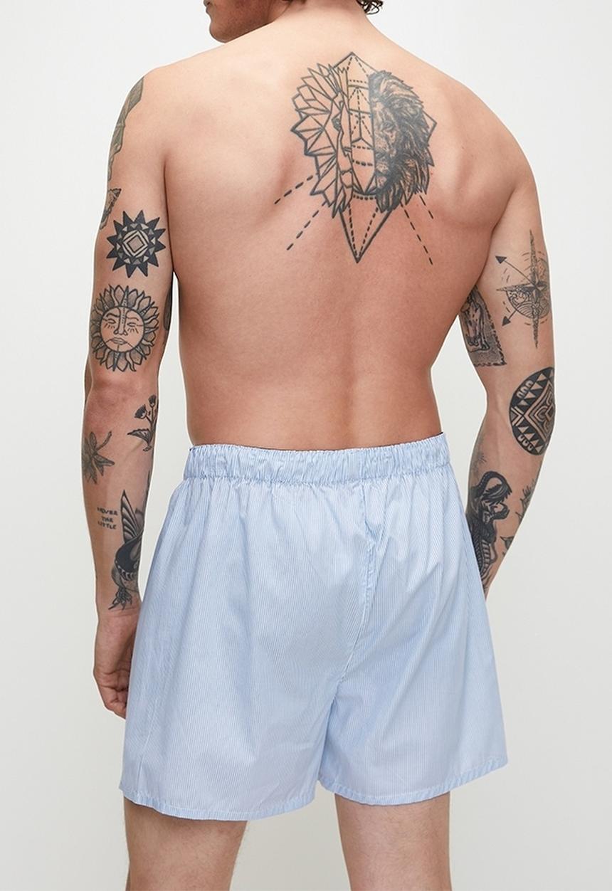 POLO - Stripe Woven Boxer  - Blue