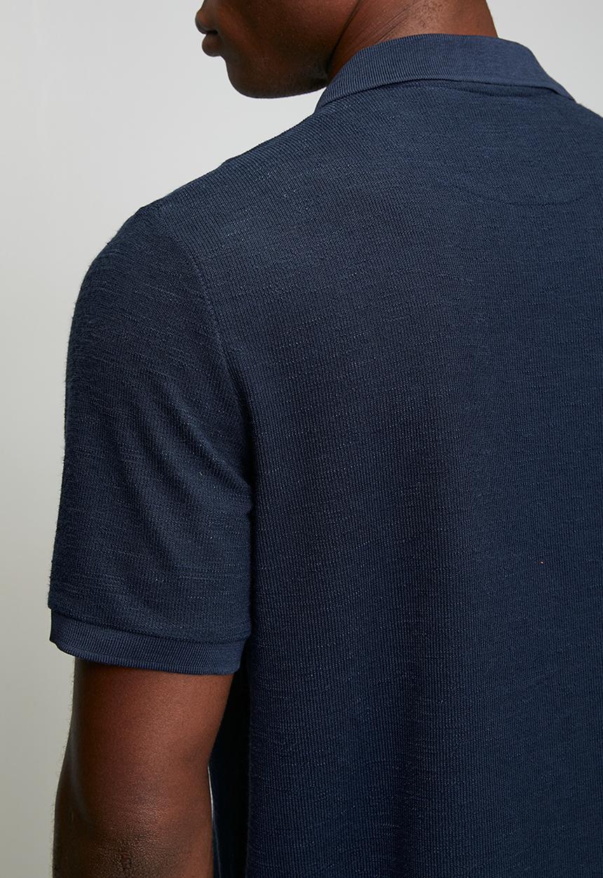 Brave Soul - Mens short sleeved trophy neck polo shirt wystanb - navy