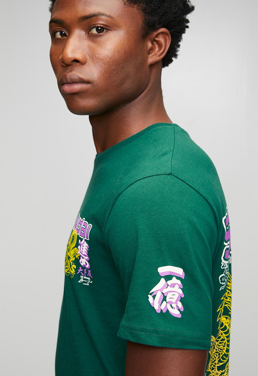 Brave Soul - Kovu T-shirt - Green Multi