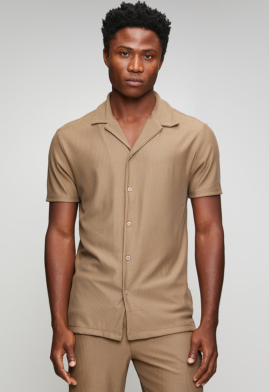 Brave Soul - Nikolaib Shirt - Dark Taupe