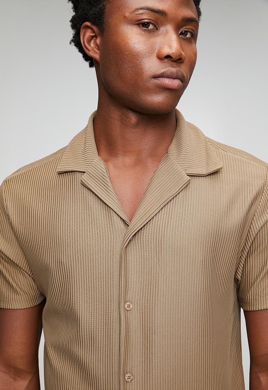 Brave Soul - Nikolaib Shirt - Dark Taupe