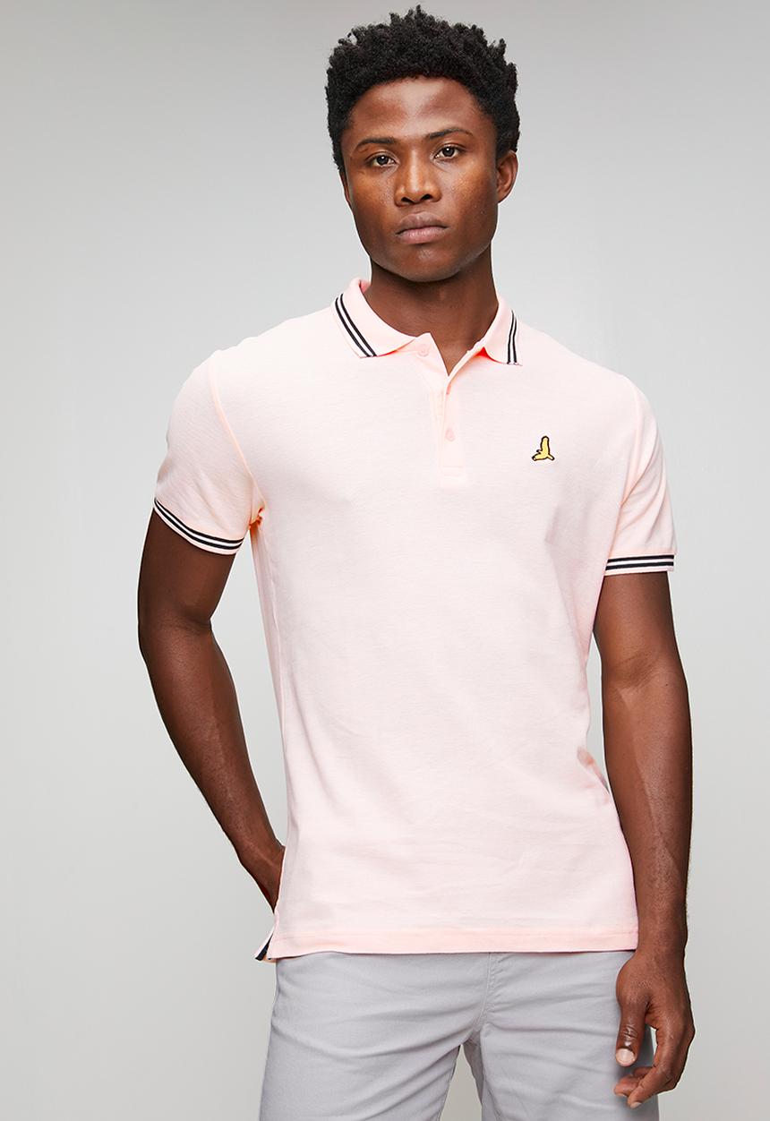 Brave Soul - Agitoc Polo - Summer Pink / Navy