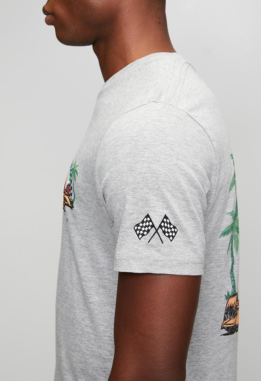 Brave Soul - Crew Neck Tshirt  - Lt Grey Marl