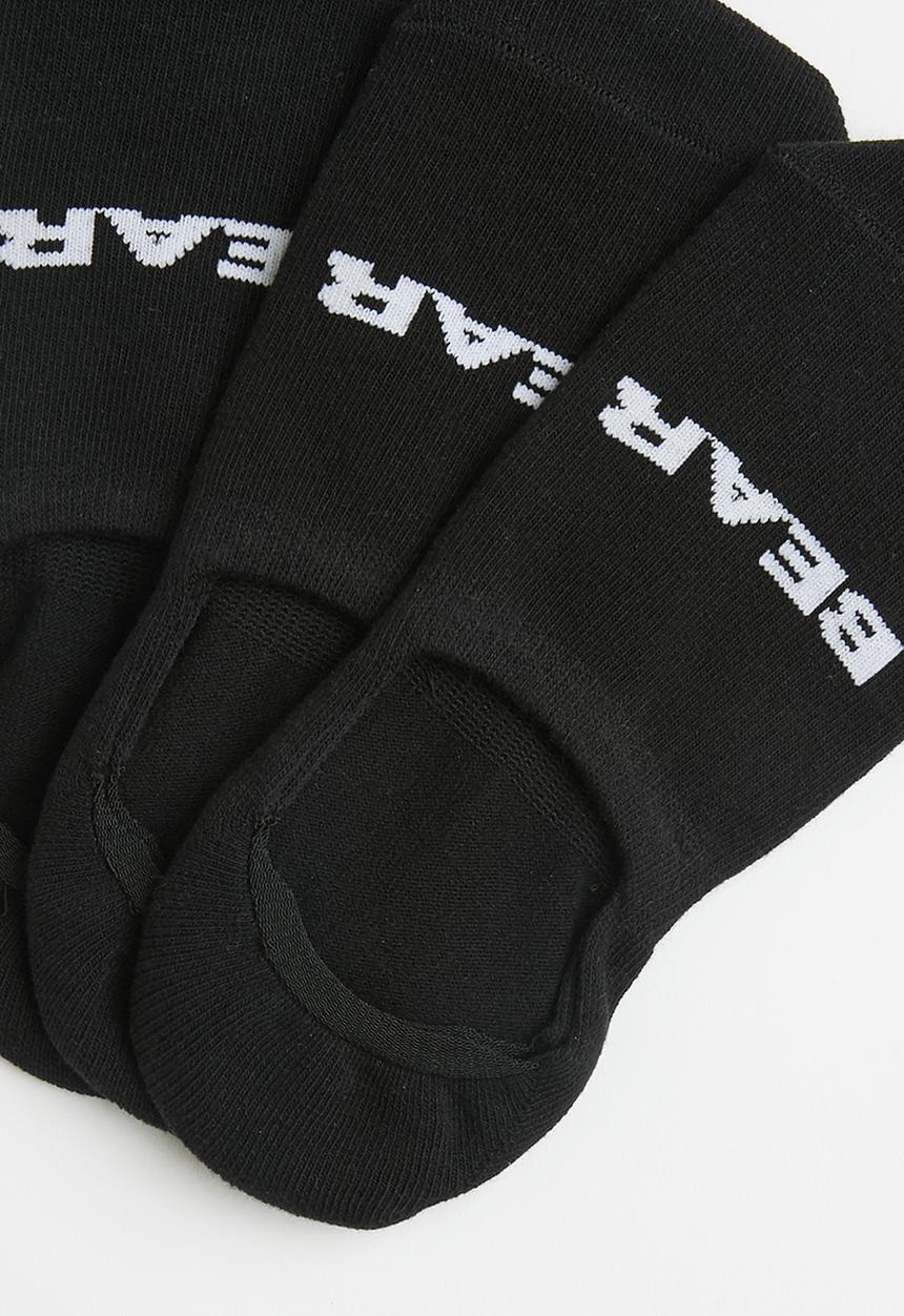 Bear - 3 Pack sneaker sock - black