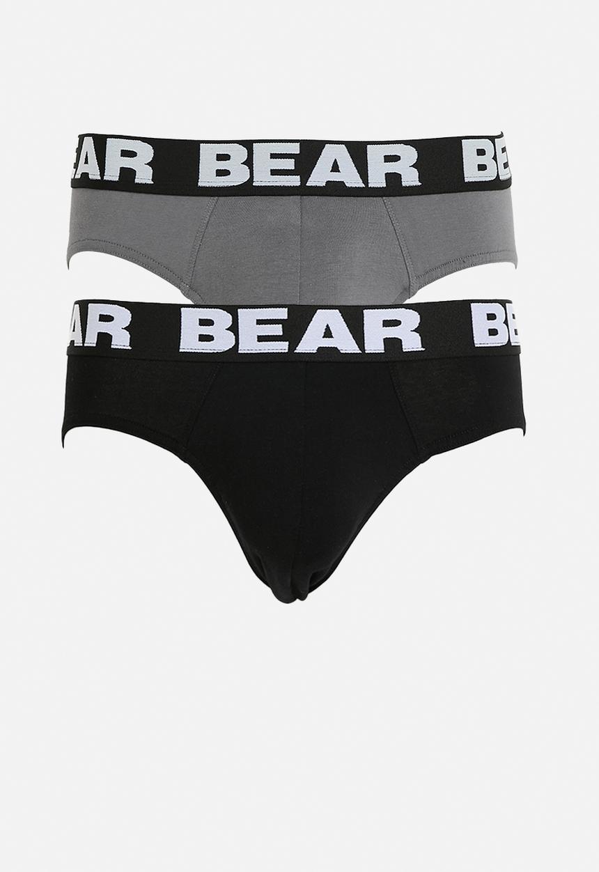 Bear - 2PK Brief Grey/Black-Grey/Black