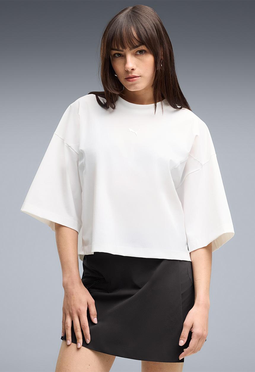 PUMA - Pumatech Sense Oversized Warpknit Short Tee - Puma White