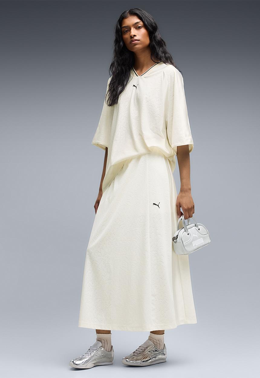 PUMA - Lace Pack T7 Midi Skirt - Warm White