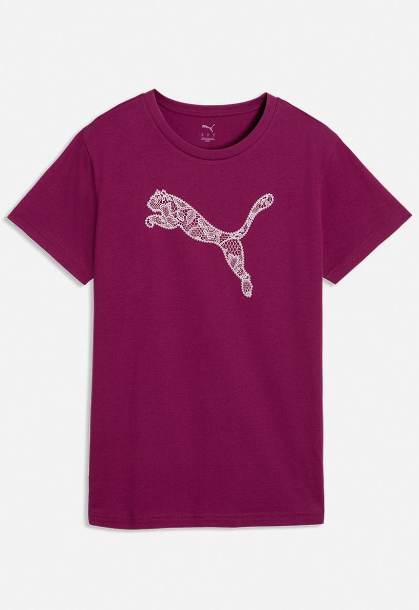 PUMA - Graphics Lace Cat Tee - Fuchsia Glow