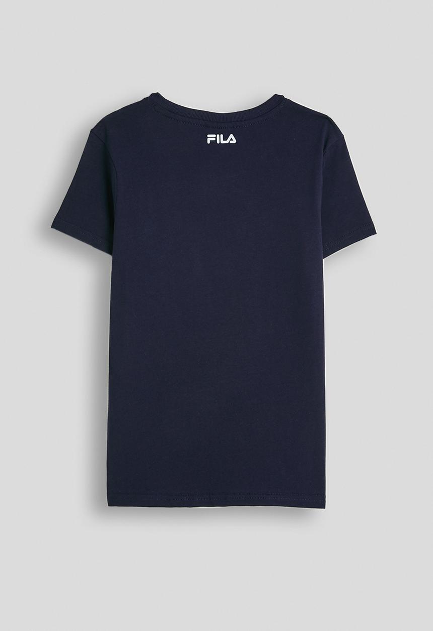 FILA - Mono deckle t-shirt  -  fila blue